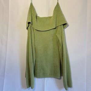Grace Elements Green Off-Shoulder Sweater